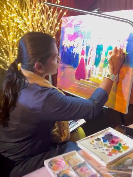 Live Wedding Painting - The Barns At Wolftrap , Virginia