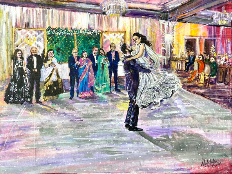 Lansdowne Resort Wedding Reception - Live Painting for Krishna and Drew