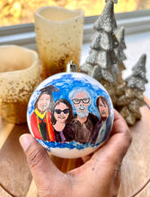 Load image into Gallery viewer, Custom Painted Ornament - Family Portrait , Friends portrait
