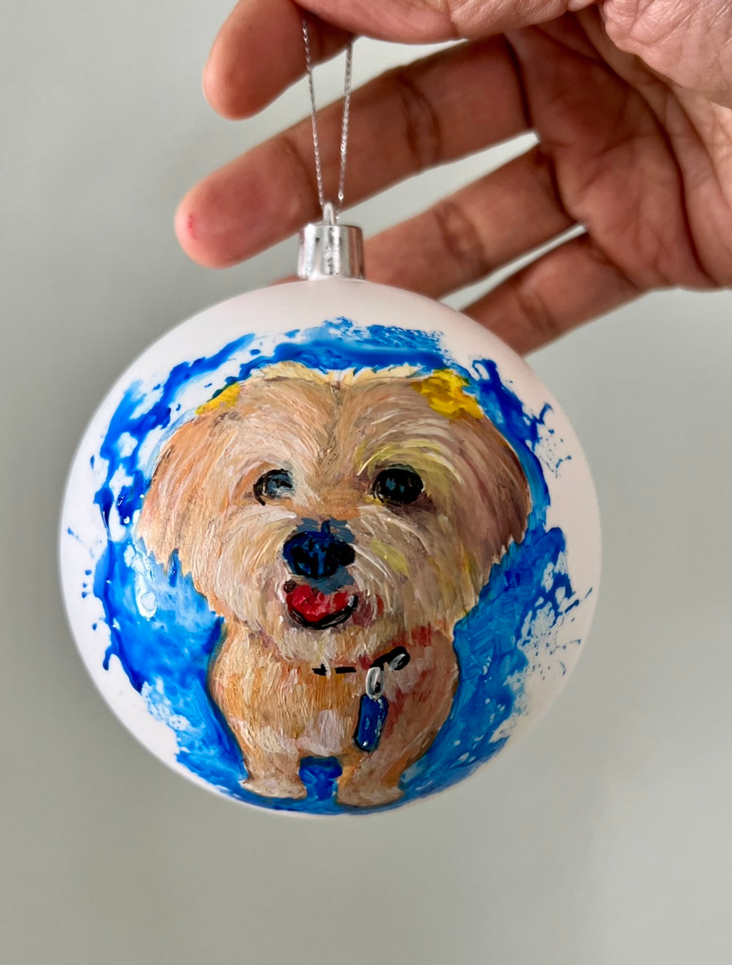 Custom Painted Ornament -Pet Portrait