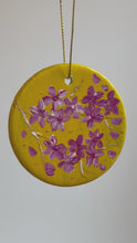 Load and play video in Gallery viewer, Hand Painted Christmas Ornament - YELLOW 1
