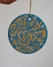 Load and play video in Gallery viewer, Hand Painted Christmas Ornament - BLUE 3
