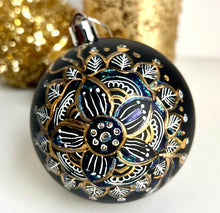 Load image into Gallery viewer, Hand Painted Christmas Ornament - BLACK AND GOLD 2
