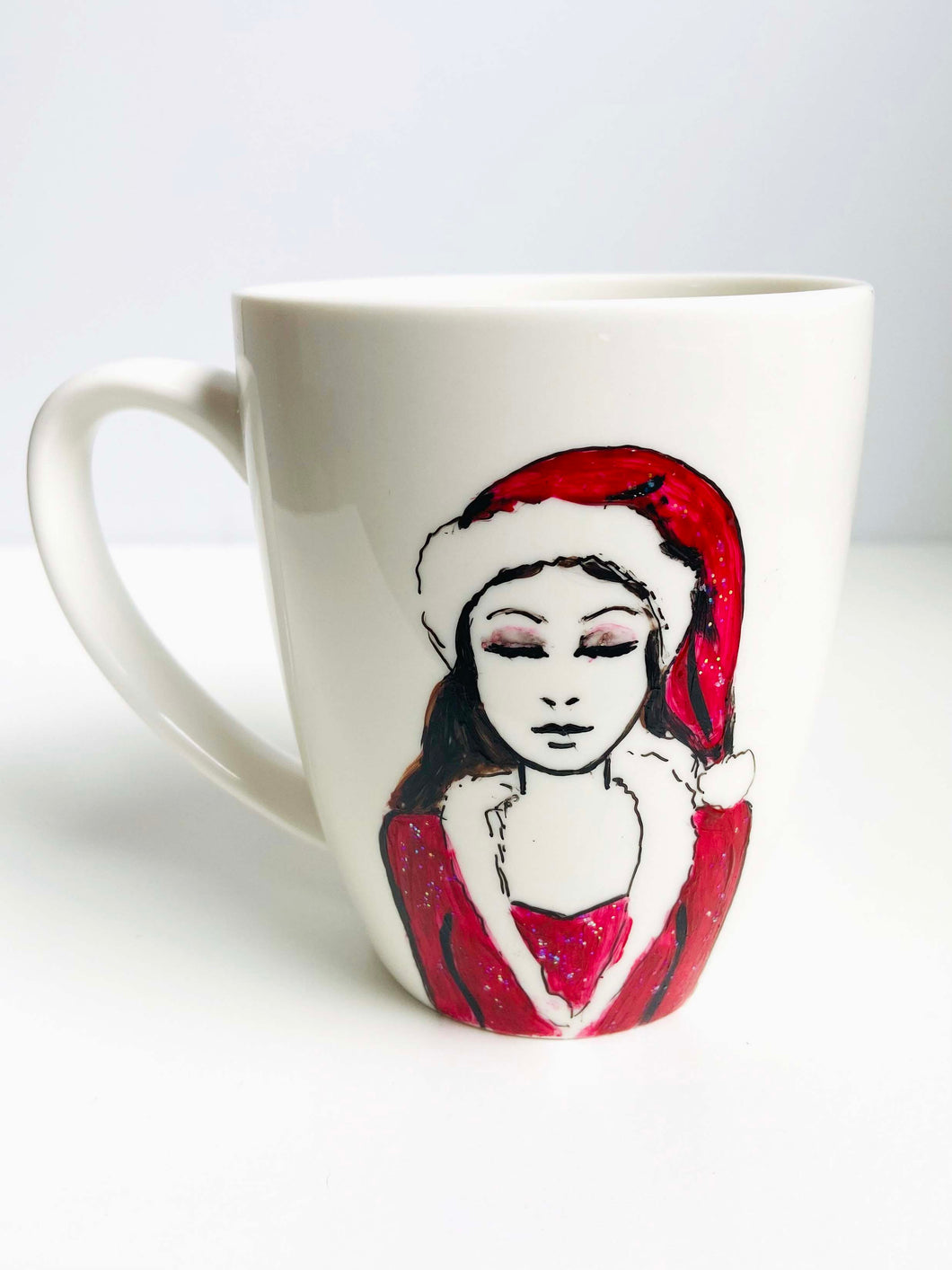 Personalized Hand Painted Mug - Santa Baby - Holiday Collection