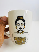 Load image into Gallery viewer, Personalized Hand Painted Mug - Decked in Gold - Holiday Collection

