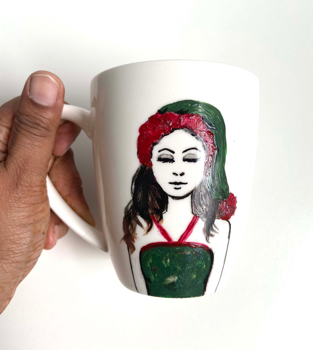 Personalized Hand Painted Mug - Elf- Holiday Collection