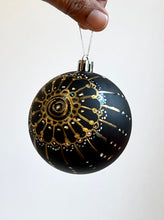 Load image into Gallery viewer, Hand Painted Christmas Ornament - BLACK AND GOLD 12
