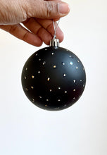 Load image into Gallery viewer, Dotted gold paint - back of Christmas ornament
