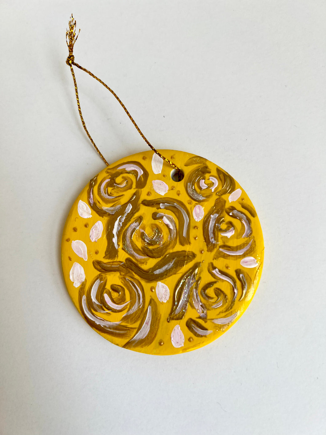 Hand Painted Christmas Ornament - YELLOW 2