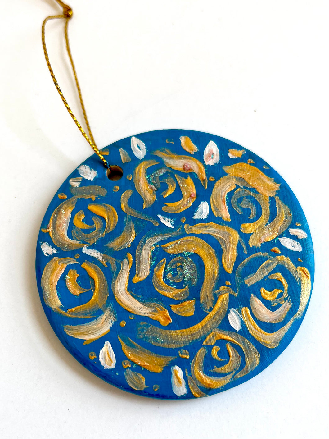 Hand Painted Christmas Ornament - BLUE 3