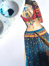 Load image into Gallery viewer, Wrapped up in myself - South Asian Woman , Indian Woman , Desi Artwork

