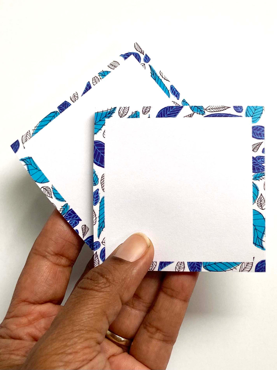 Sticky Notes - Set of 2- Leafy Blue