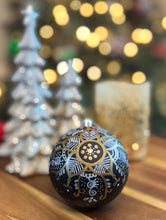 Load image into Gallery viewer, Hand Painted Christmas Ornament - BLACK AND GOLD 11

