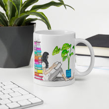 Load image into Gallery viewer, Coffee mug for the Bookworm (2) - Left Handed
