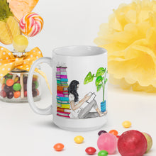 Load image into Gallery viewer, Coffee mug for the Bookworm (2) - Right Handed
