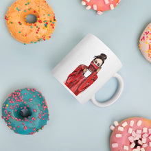 Load image into Gallery viewer, White glossy mug - Sweater Weather and Coffee - Left handed mug
